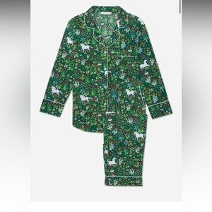 Printfresh Green Unicorn & Floral Pajama Set